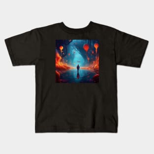 Altered Realities: Dreamlike Explorations into a Surreal World of Floating Forms and Landscapes Kids T-Shirt